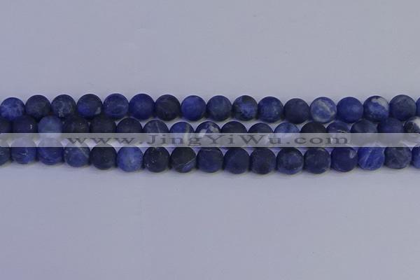 CSO544 15.5 inches 12mm round matte sodalite beads wholesale