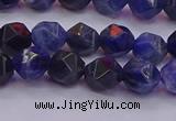 CSO552 15.5 inches 8mm faceted nuggets sodalite gemstone beads