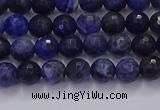 CSO600 15.5 inches 4mm faceted round sodalite gemstone beads