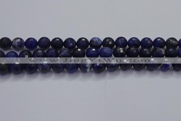 CSO604 15.5 inches 12mm faceted round sodalite gemstone beads