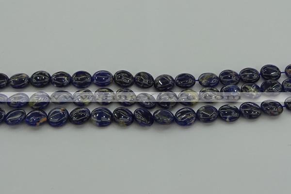 CSO671 15.5 inches 12mm flat round sodalite gemstone beads