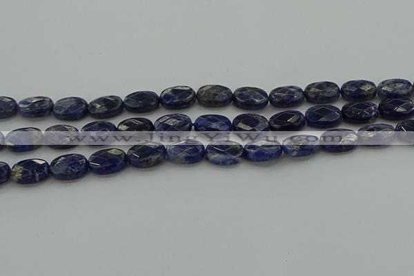 CSO716 15.5 inches 10*14mm faceted oval sodalite gemstone beads