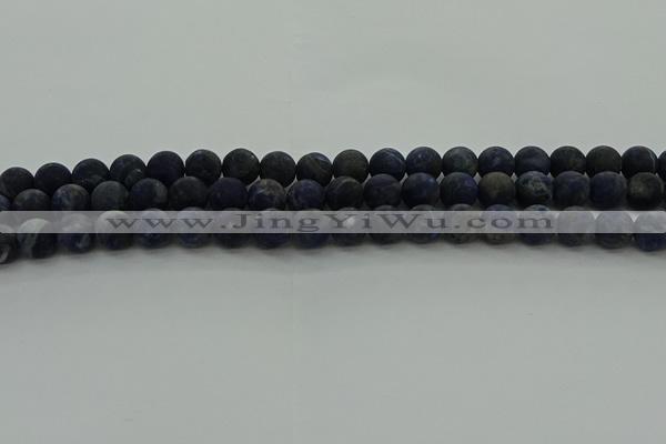 CSO812 15.5 inches 8mm round matte sodalite gemstone beads