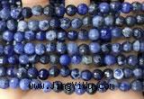 CSO846 15 inches 6mm faceted round sodalite beads wholesale