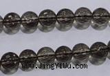CSQ103 15.5 inches 8mm faceted round grade AA natural smoky quartz beads