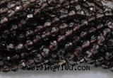 CSQ129 15.5 inches 4mm faceted round grade AA natural smoky quartz beads