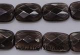 CSQ225 13*18mm faceted rectangle grade AA natural smoky quartz beads