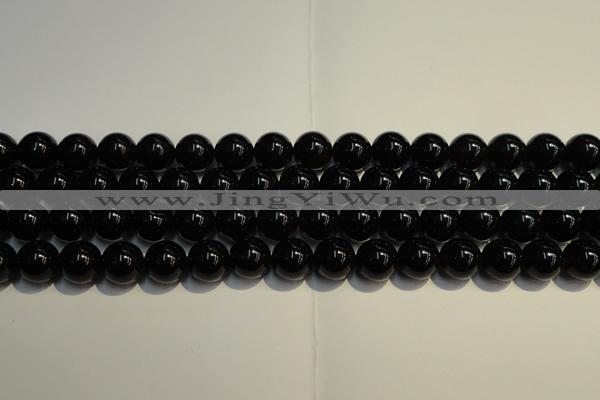 CSQ404 15.5 inches 12mm round black morion smoky quartz beads