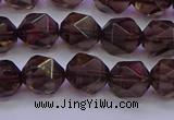 CSQ523 15.5 inches 10mm faceted nuggets smoky quartz beads
