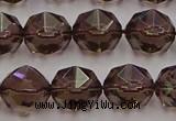 CSQ529 15.5 inches 12mm faceted nuggets smoky quartz gemstone beads