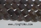 CSQ531 15.5 inches 6mm faceted nuggets matte smoky quartz beads