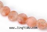 CSS03 10mm flat round natural indian sunstone beads wholesale