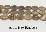 CSS410 15.5 inches 18*25mm flat teardrop sunstone beads wholesale