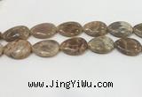 CSS411 15.5 inches 20*30mm flat teardrop sunstone beads wholesale