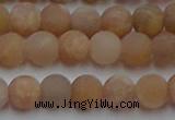 CSS651 15.5 inches 6mm round matte sunstone beads wholesale