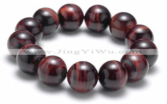 CTB10 8 inches 16mm round red tiger eye stretch bracelet
