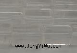 CTB101 15.5 inches 11*15mm faceted tube white crystal beads