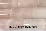CTB1033 15 inches 8*16mm - 8*18mm tube rose quartz beads