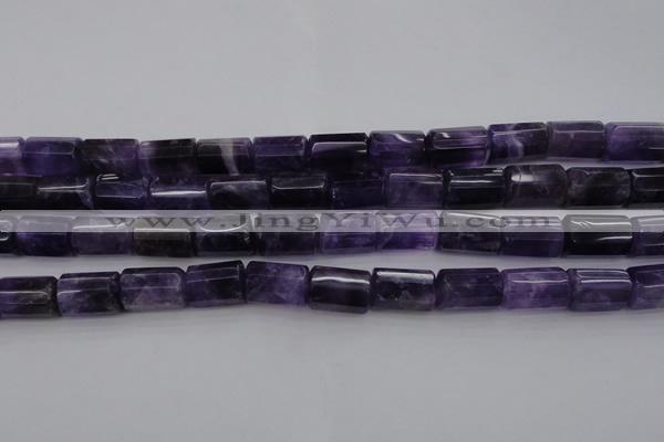 CTB106 15.5 inches 11*15mm faceted tube amethyst gemstone beads
