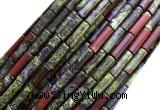 CTB1069 15 inches 4*13mm tube dragon blood jasper beads wholesale