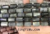 CTB209 15.5 inches 10*15mm faceted tube labradorite beads