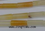 CTB321 15.5 inches 4*13mm tube yellow jade beads wholesale