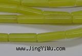CTB323 15.5 inches 4*13mm tube lemon jade beads wholesale