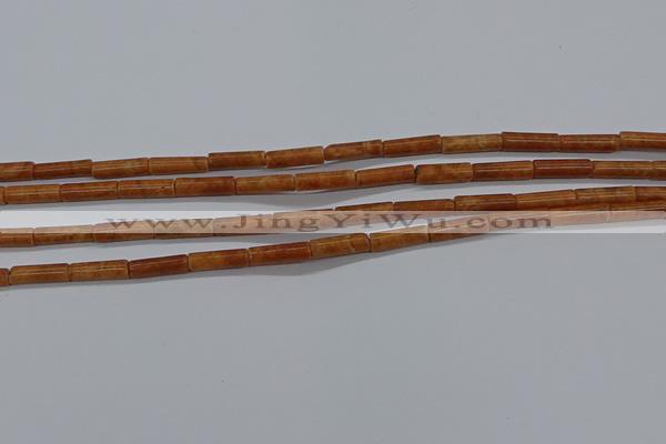 CTB336 15.5 inches 4*13mm tube tiger skin jasper beads wholesale