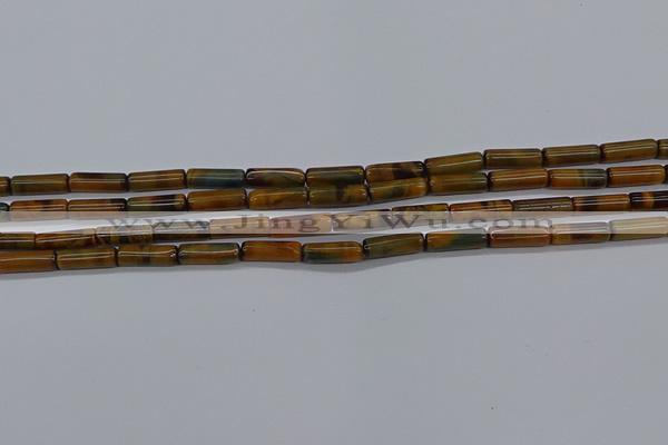 CTB352 15.5 inches 4*13mm tube tiger eye beads wholesale