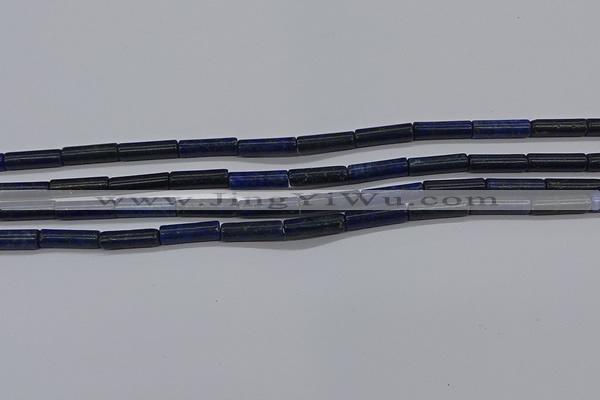 CTB357 15.5 inches 4*13mm tube lapis lazuli beads wholesale