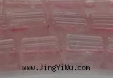 CTB501 15.5 inches 10*13mm triangle rose quartz beads wholesale