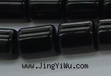 CTB545 15.5 inches 10*13mm triangle black agate beads wholesale