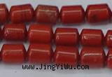 CTB709 15.5 inches 6*8mm tube red jasper beads wholesale
