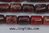 CTB710 15.5 inches 6*8mm tube poppy jasper beads wholesale