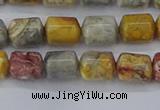 CTB711 15.5 inches 6*8mm tube sky eye stone beads wholesale