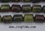 CTB713 15.5 inches 6*8mm tube dragon blood jasper beads wholesale