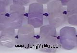 CTB752 15.5 inches 6*10mm - 8*12mm faceted tube lavender amethyst beads