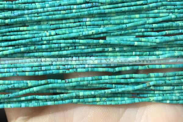 CTB801 15.5 inches 1mm tube turquoise beads wholesale