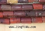 CTB815 15.5 inches 2*4mm tube red jasper beads wholesale