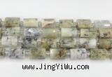 CTB870 13*25mm - 14*19mm faceted tube gemstone beads