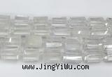 CTB875 13*25mm - 14*19mm faceted tube yellow white crystal beads