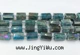 CTB888 15.5 inches 13*25mm - 14*19mm faceted tube apatite beads