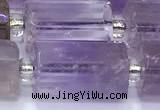 CTB903 15 inches 10*16mm faceted tube amethyst beads