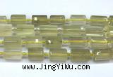 CTB945 15 inches 13*25mm - 14*19mm faceted tube lemon quartz beads