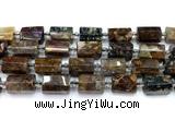 CTB953 15 inches 13*25mm - 14*19mm faceted tube pietersite beads