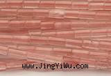 CTB968 15 inches 2*4mm tube cherry quartz beads