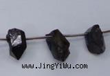 CTD1106 Top drilled 6*15mm - 8*18mm nuggets plated quartz beads