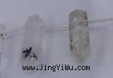 CTD1138 Top drilled 8*20mm - 10*30mm nuggets white crystal beads