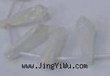 CTD1142 Top drilled 8*25mm - 10*30mm nuggets white crystal beads