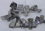 CTD1166 Top drilled 15*25mm - 30*40mm freeform plated agate beads